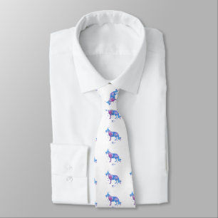 German Shepherd Dog Watercolor Tie