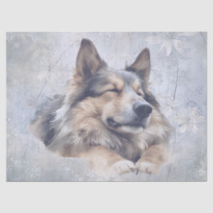 German Shepherd Dog Watercolor Tissue Paper