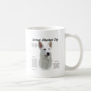 German Shepherd Dog (wht) History Design Coffee Mug