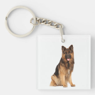 German Shepherd dog, wrap straight  design,  Keychain