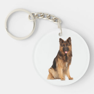 German Shepherd dog, wrap straight design, Keychain