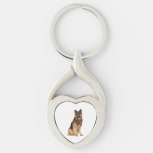 German Shepherd dog, wrap straight design, Keychain