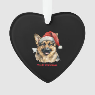 German Shepherd Dog Xmas Christmas Gift Ideas Woof Ornament