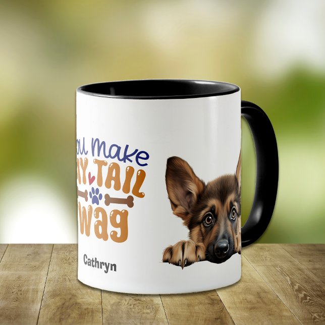 German Shepherd Dog You Make My Tail Wag Mug (Creator Uploaded)