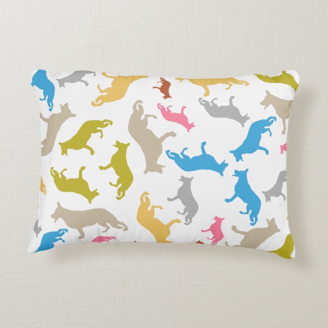 German Shepherd dogs Decorative Pillow (Back)