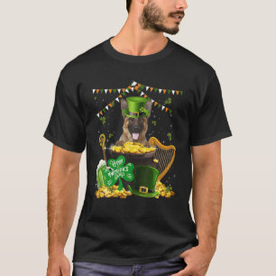 German Shepherd Dogs Lover Funny Irish Shamrock St T-Shirt