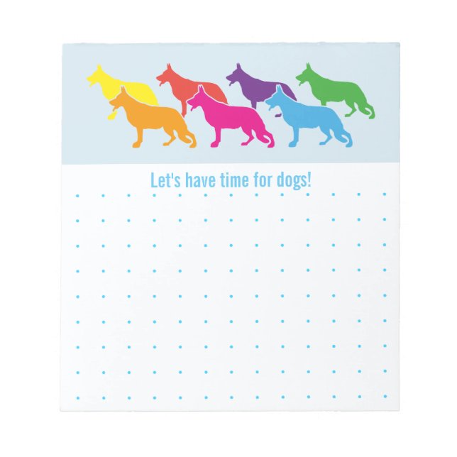 German Shepherd Dogs Notepad (Front)
