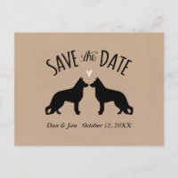 German Shepherd Dogs Wedding Save the Date