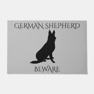 German Shepherd doormat!  BEWARE. Doormat