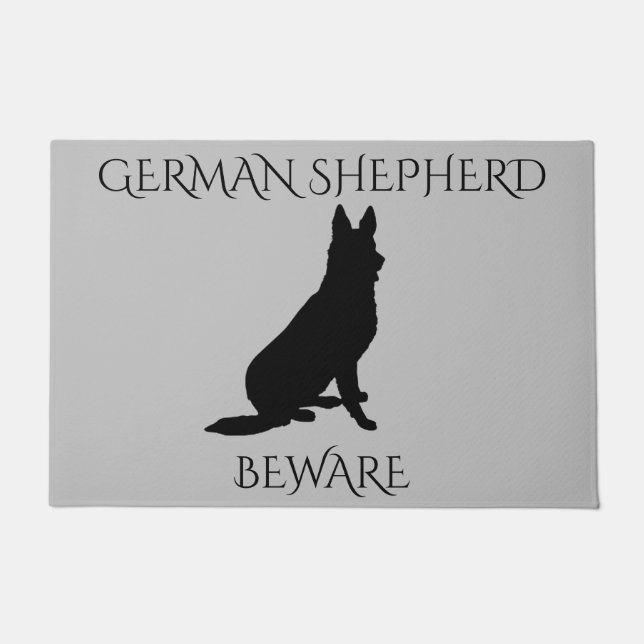 German Shepherd doormat!  BEWARE. Doormat (Front)
