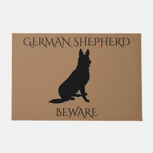 German Shepherd doormat!  BEWARE. Doormat (Front)