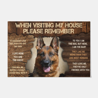 German Shepherd Doormat, Funny GSD Lover Gift Doormat