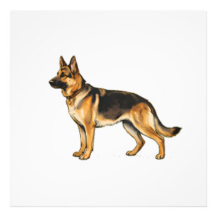 German Shepherd Double-Sided Throw Pillow Photo Print