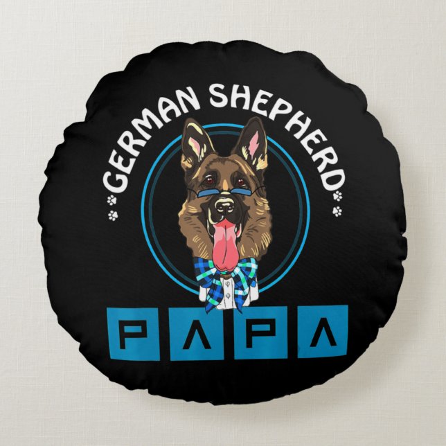 German Shepherd Essential Round Pillow (Front)