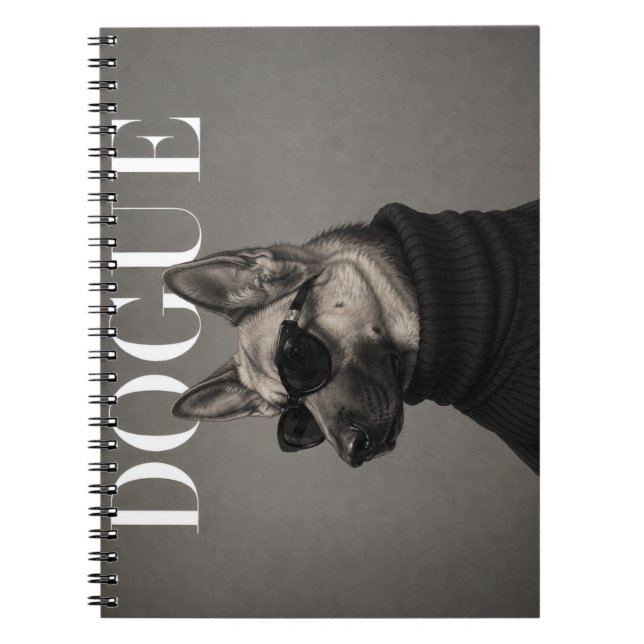 German Shepherd Fashion Dog Art Notebook (Front)