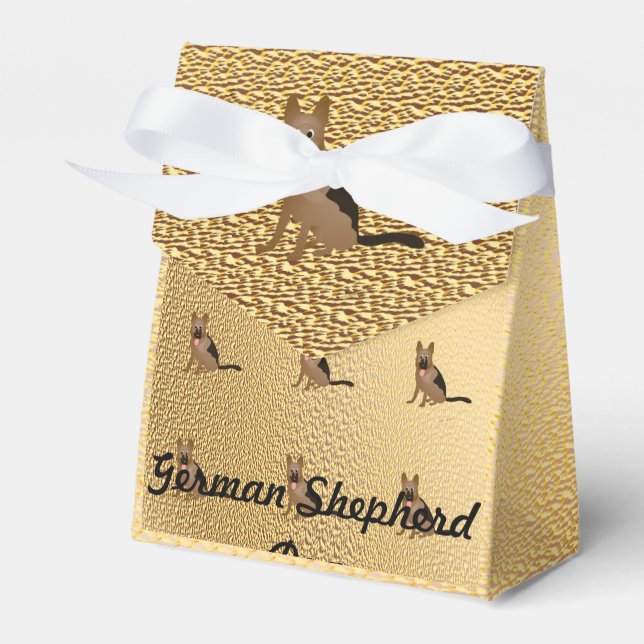 German Shepherd Favor Box (Front Side)