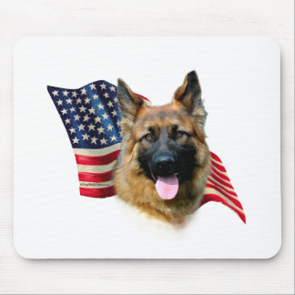 German Shepherd Flag Mouse Pad