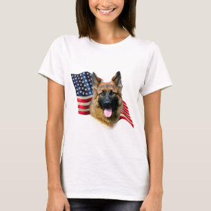 German Shepherd Flag T-Shirt