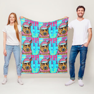 German Shepherd  Fleece Blanket