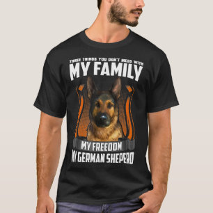 German Shepherd  Freedom Family Gsd Dog T-Shirt