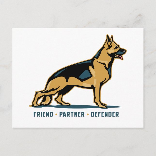 German Shepherd Friend Postcard (Front)
