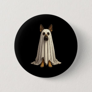 German shepherd ghost halloween costume dog owner 2 inch round button