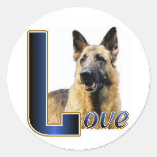German Shepherd Gifts Classic Round Sticker