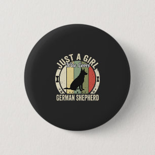 German Shepherd Girl Dog Lover Design (2)_1 2 Inch Round Button