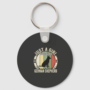 German Shepherd Girl Dog Lover Design (2)_1 Keychain
