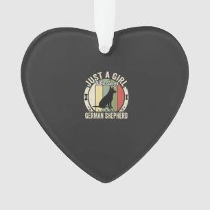 German Shepherd Girl Dog Lover Design (2)_1 Ornament