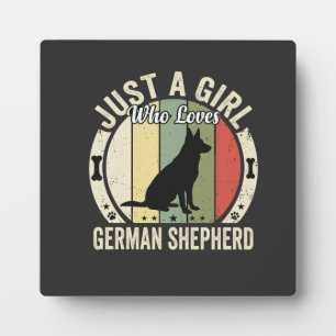 German Shepherd Girl Dog Lover Design (2)_1 Plaque
