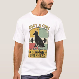 German Shepherd Girl Vintage Dog Lover Shirt Desig