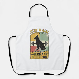 German Shepherd Girl Vintage Dog Lover Shirt Desig Apron