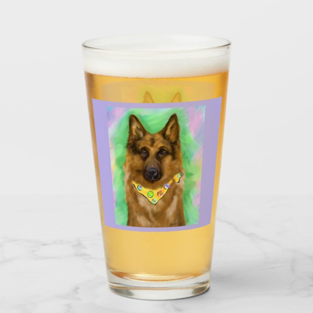 GERMAN SHEPHERD      GLASS (Front Filled)