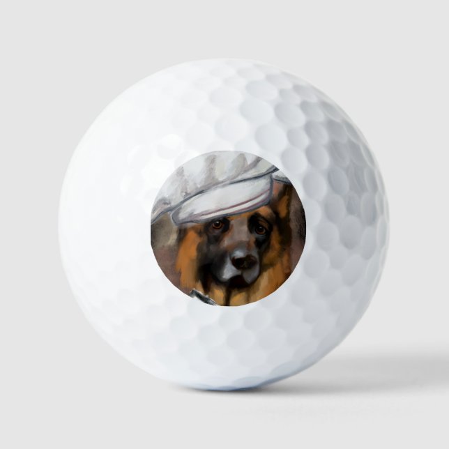 German Shepherd  Golf Balls (Front)