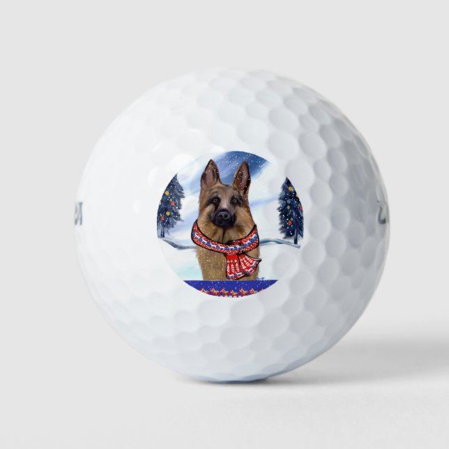 German Shepherd Golf Balls (Front)