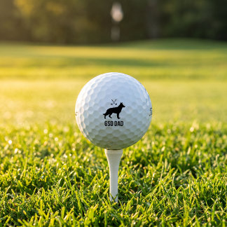 German Shepherd Golf Dad Titleist Pro V1 Ball Gift