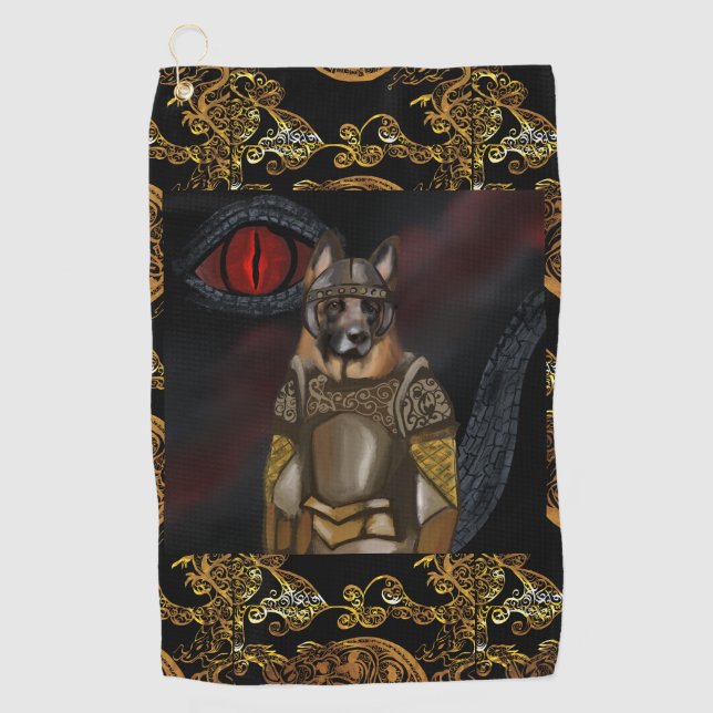 German Shepherd            Golf Towel (Front)