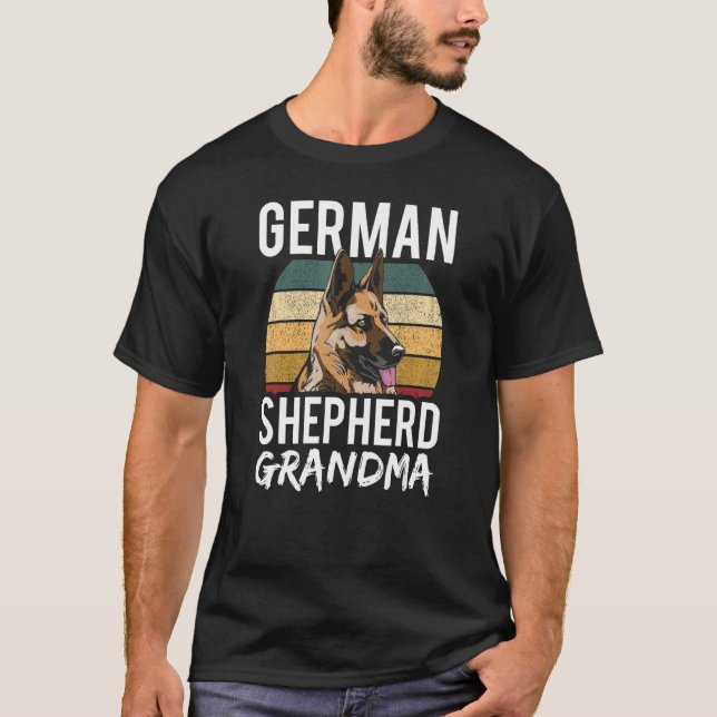 German Shepherd Grandma Dog Breed Puppy Lover Gran T-Shirt (Front)