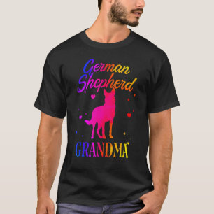 German Shepherd Grandma Tie Dye Colours Dog Mom T-Shirt
