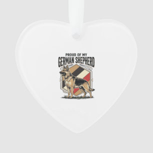 German Shepherd Graphic Vintage Engraving Dog Love Ornament