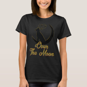 German Shepherd Gsd Lover Over The Moon Silhouette T-Shirt