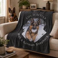 German Shepherd GSD Photo Life Is Better Black