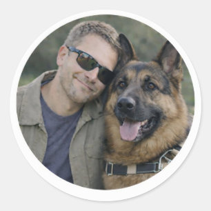 German Shepherd Guide Dog Partnership Graduation  Classic Round Sticker