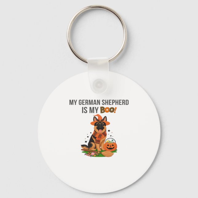 German Shepherd Halloween Costume  My German Sheph Keychain (Front)
