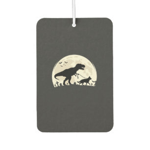 German Shepherd Halloween Dinosaur Moon Silhouette Air Freshener
