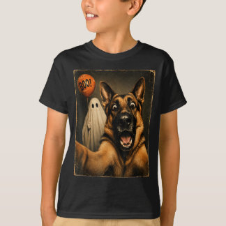 German Shepherd Halloween Ghost Selfie Boo Dog T-Shirt