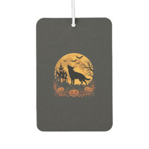 German Shepherd Halloween Moon Pumpkin Design_1 Air Freshener