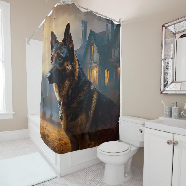 German Shepherd Halloween Scary (In Situ)