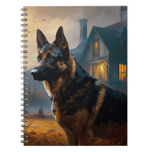 German Shepherd Halloween Scary Notebook
